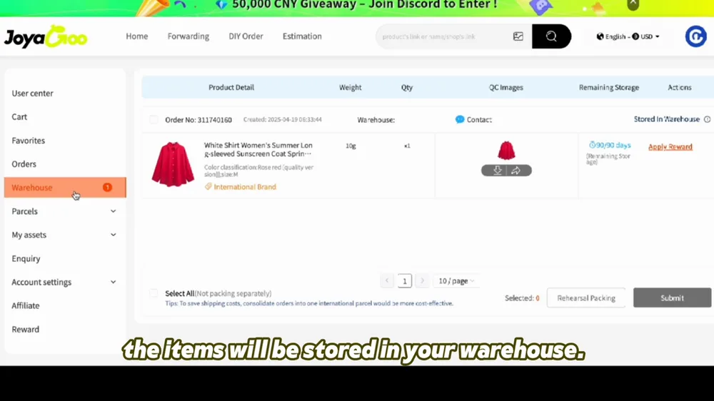 Joyagoo official walkthrough step 3 — QC in your warehouse